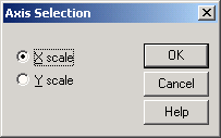 Диалоговое окно Axis Selection (Выбор оси)